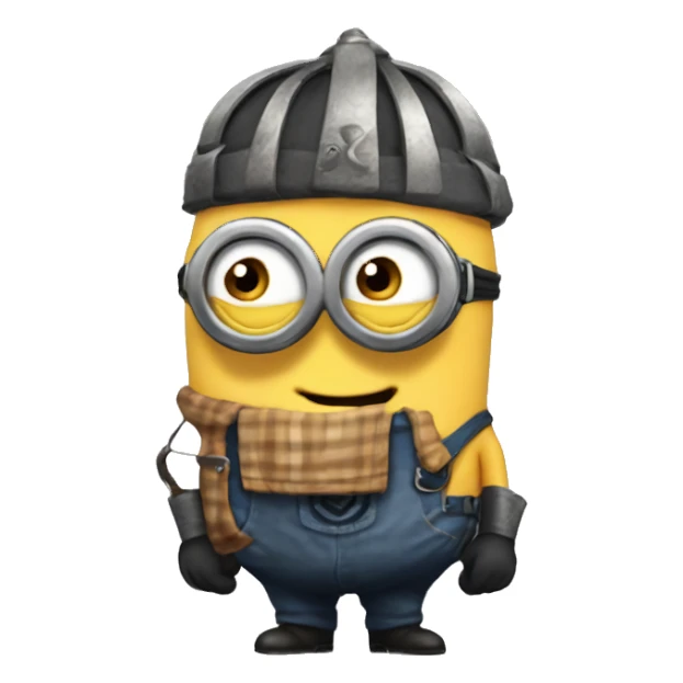 Despicable 4 character mega minion, that rides horses sticker