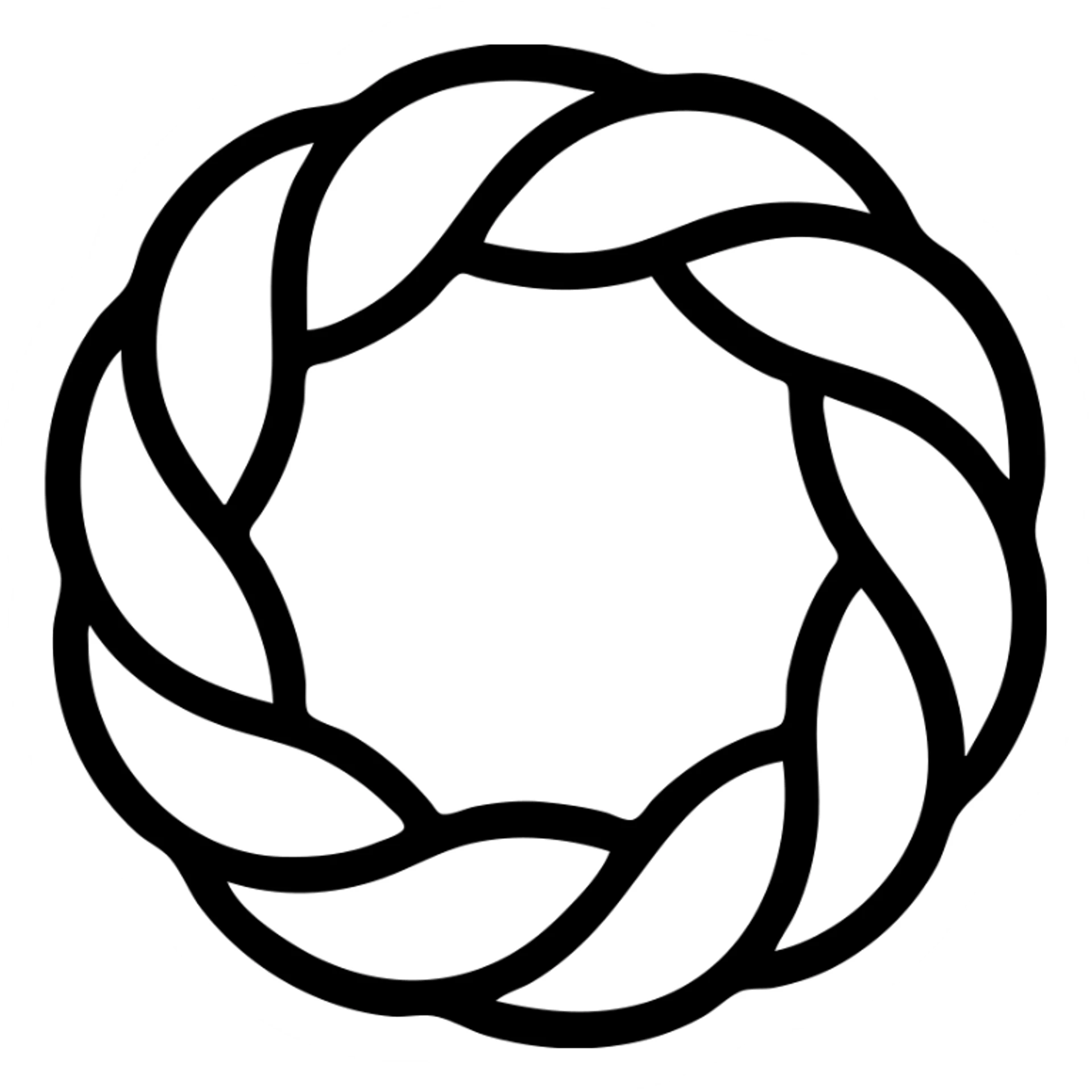 a simit, shown as a simple icon with bold lines and minimal detail sticker