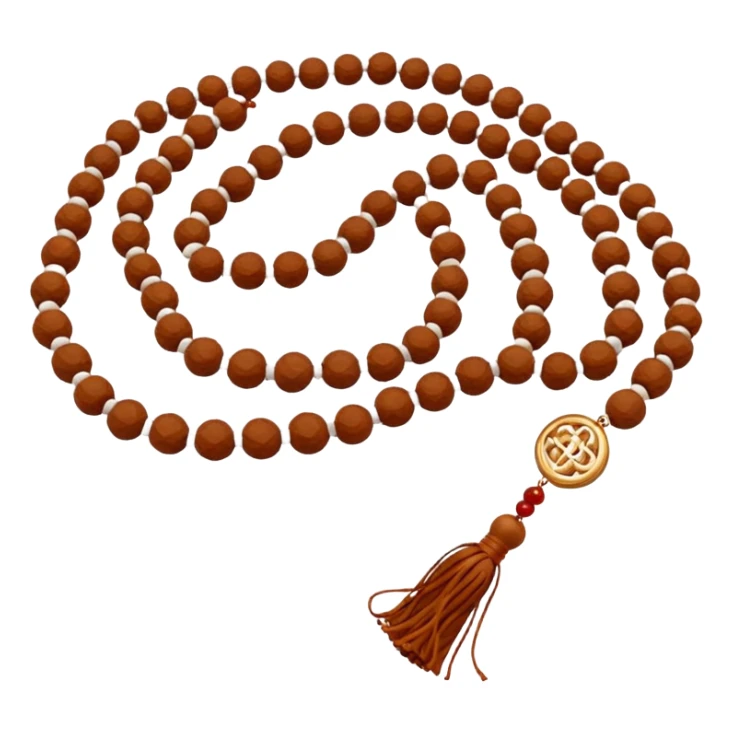 white Prayer Beads Rudraksha sticker