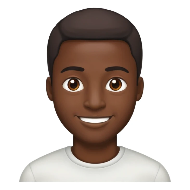 Black man with dark smile sticker
