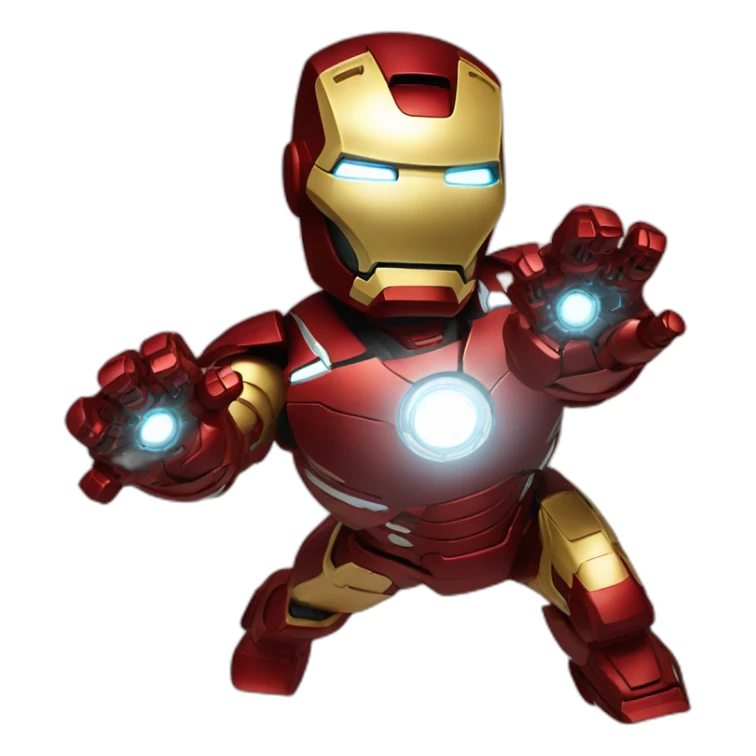 Little iron man repulsor shot with one hand sticker