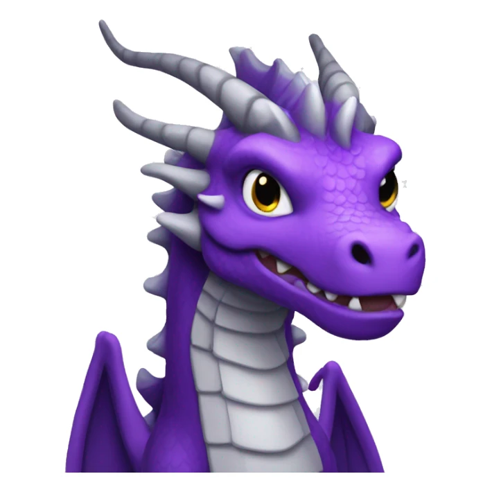 Purple dragon holiday sticker