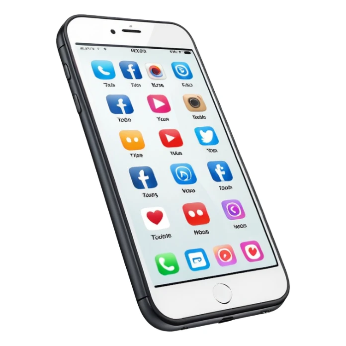 Smartphone with social media apps 2007 sticker