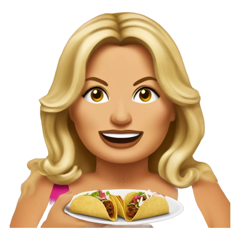 Jennifer Coolidge eating tacos  sticker