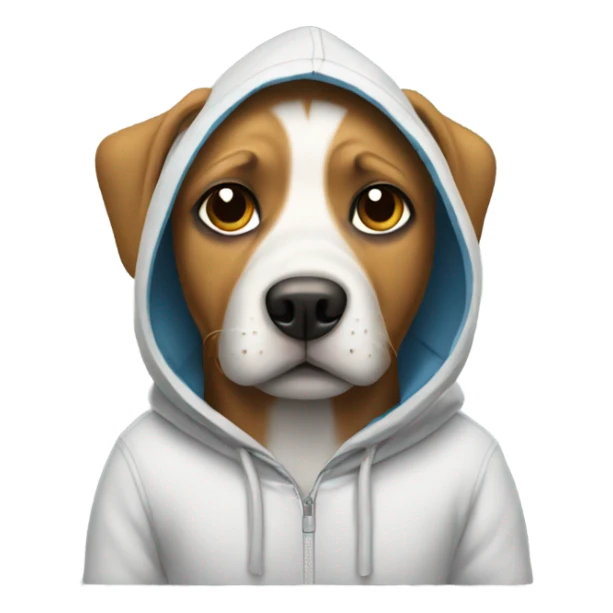 Dog wearing a hoodies  sticker