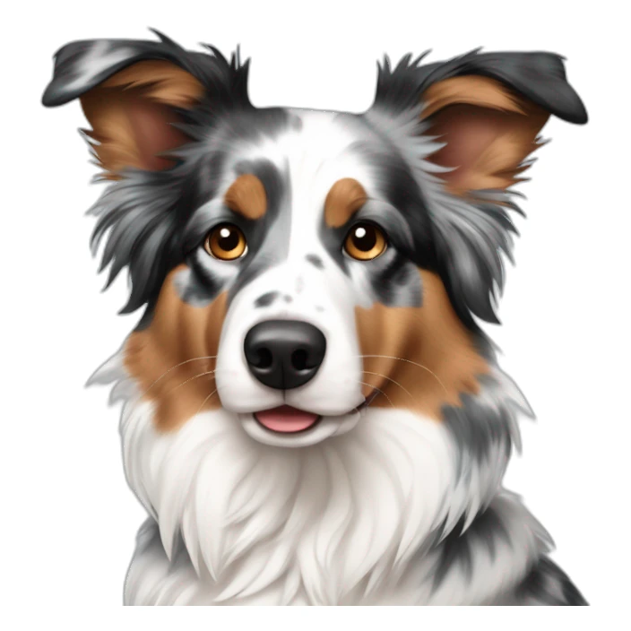 Blue merle aussie and red bi aussie together sticker