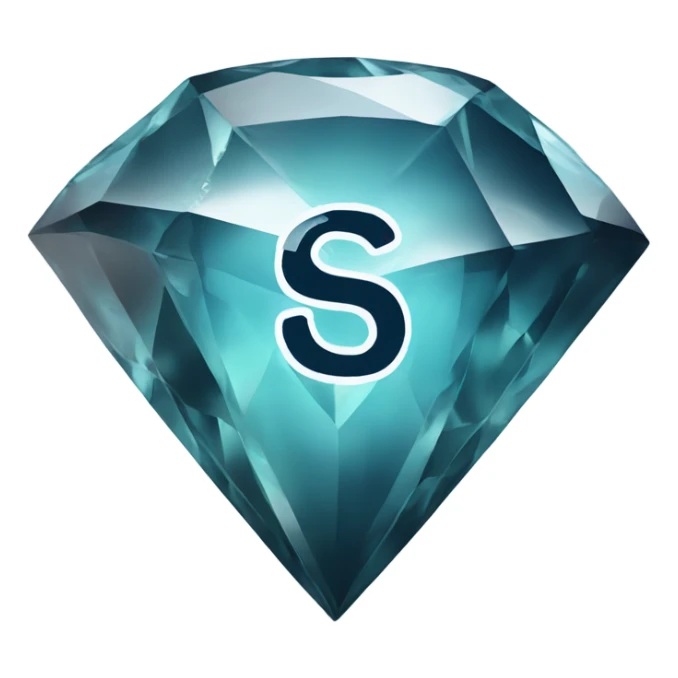 broken diamond with an s in the middle sticker