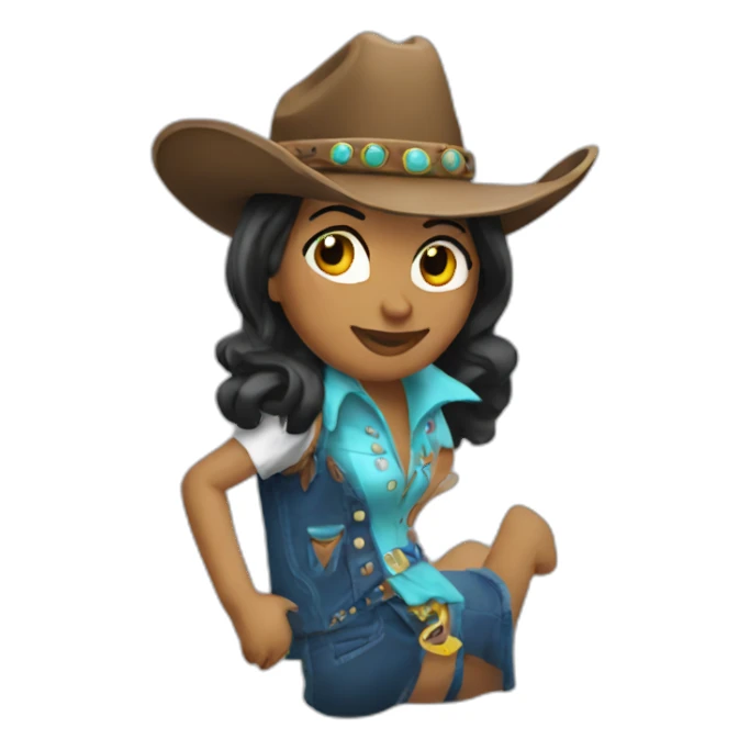 cowboy-salsa-dancer-woman sticker