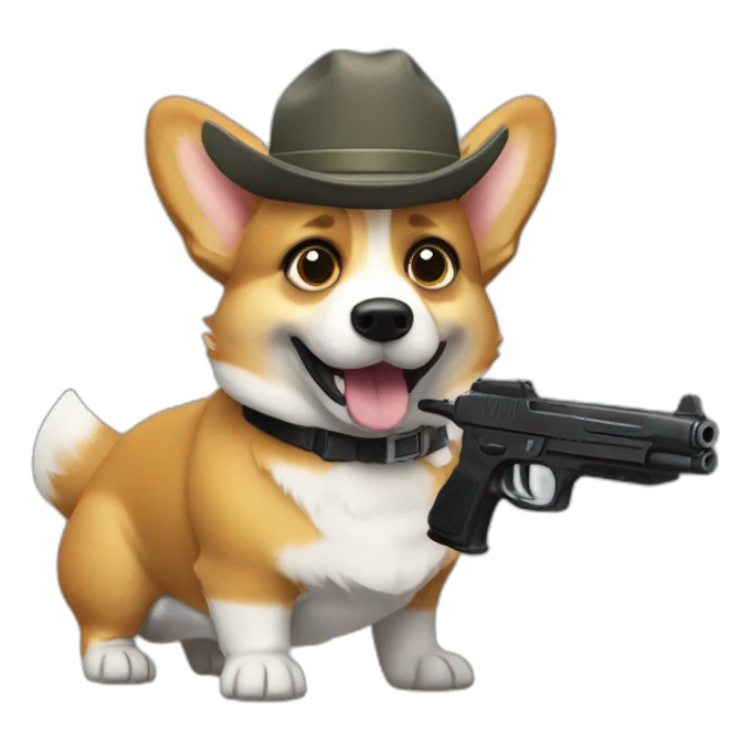 corgi-with-gun-said-waf-waf sticker