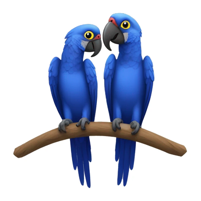 Hyacinth Macaw pair Full Body love each other sticker
