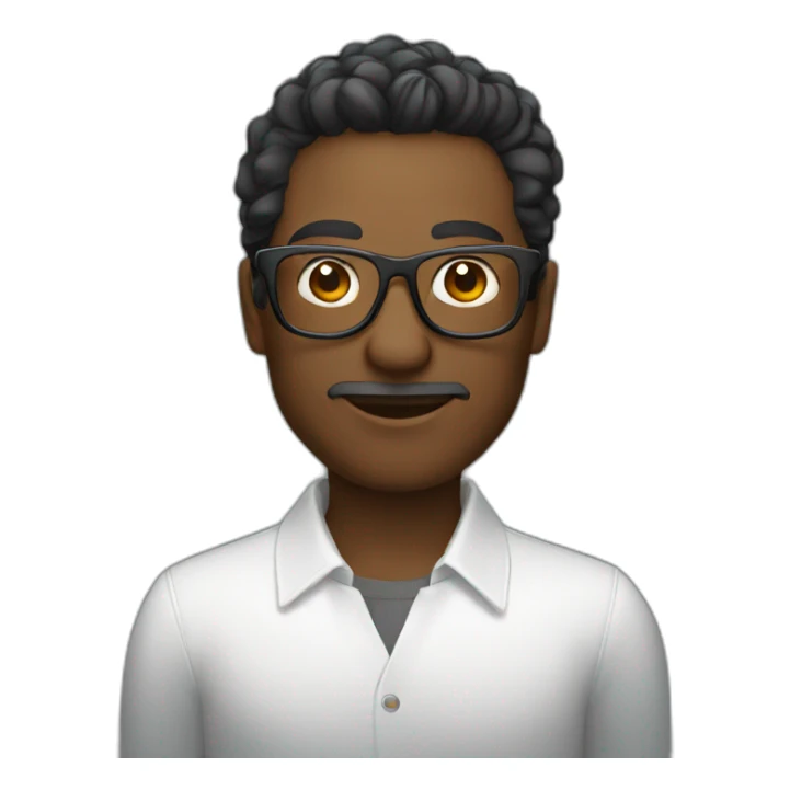 ui designer with fashionable glasses sticker