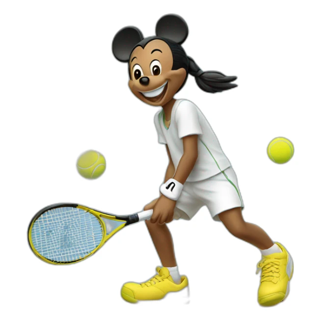 Mickey qui fait du tennis sticker