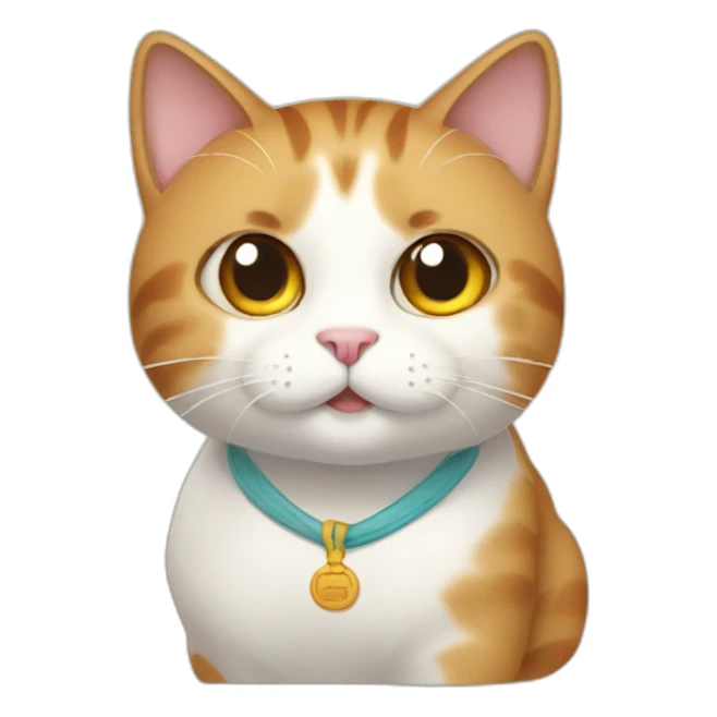 cat living in korea sticker