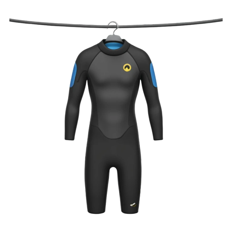 wetsuit hang on a hanger full sticker