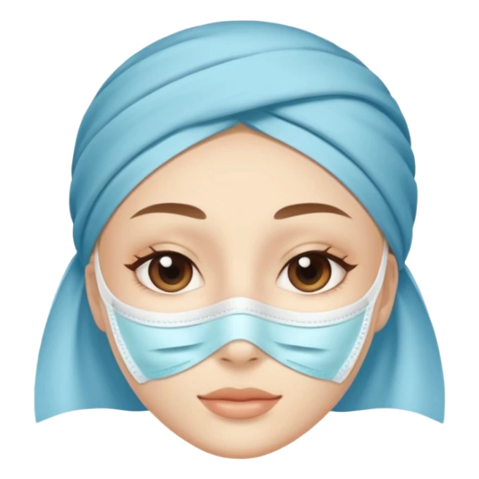 face skincare with mask pack sticker