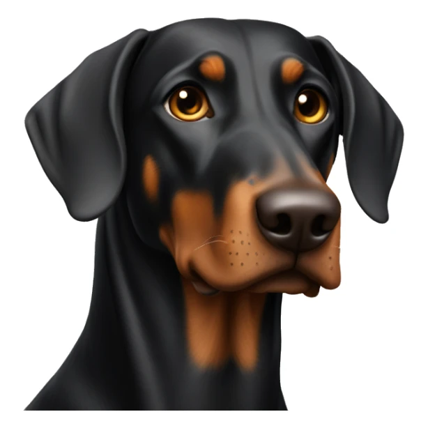 Two Dobermans black and grown sticker