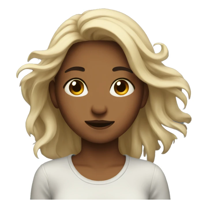  girl who feels the wind sticker