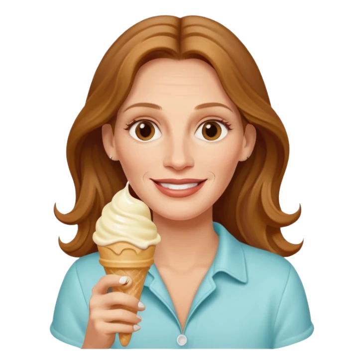 Julia Roberts eating ice cream sticker