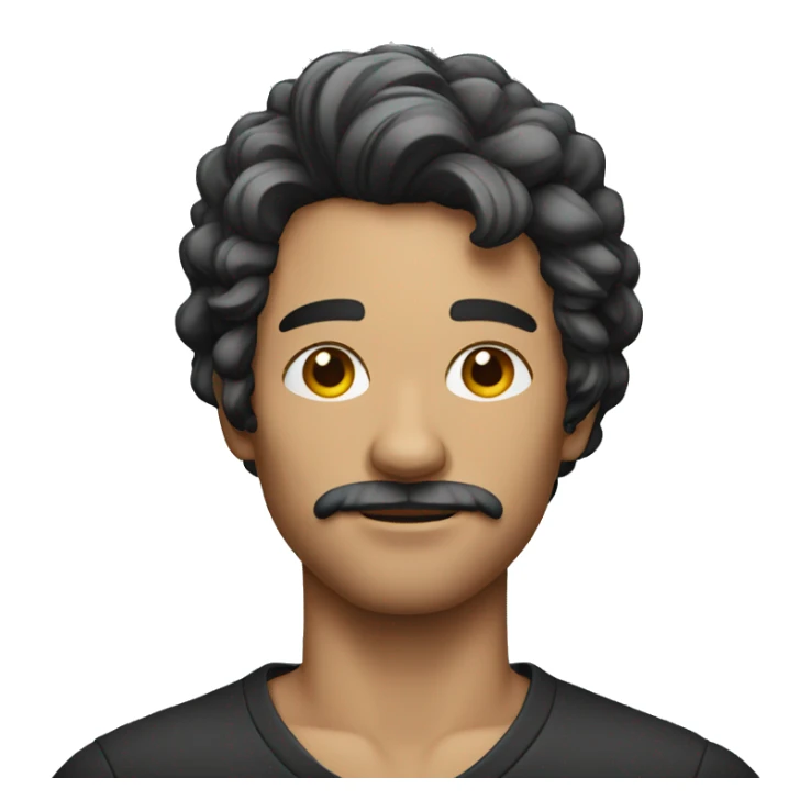 Homme noir avec cheveux courts  sticker