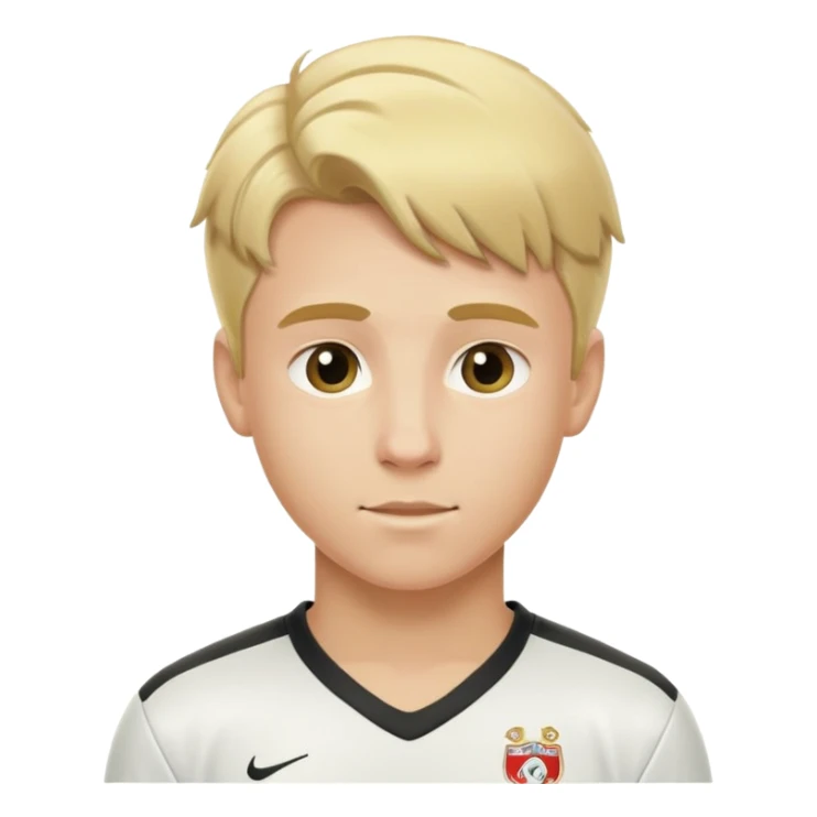 Blonde hair soccer boy sticker