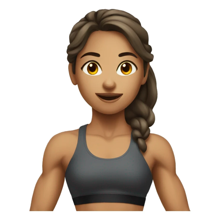 Girl doing crossfit sticker