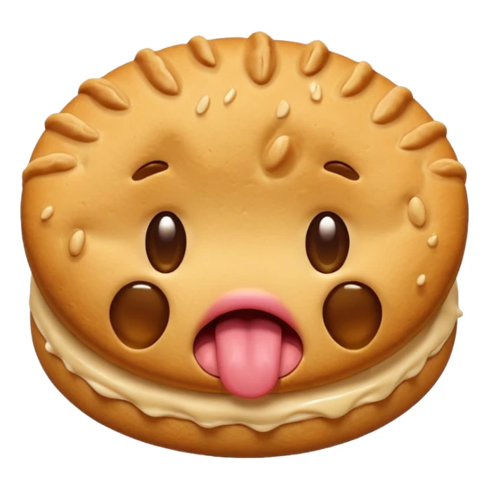 cute biscuit no cream cry tounge sticker