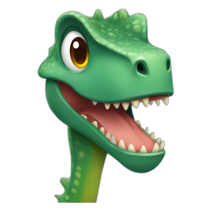 Emoji de dinosaurio con cara de persona  sticker