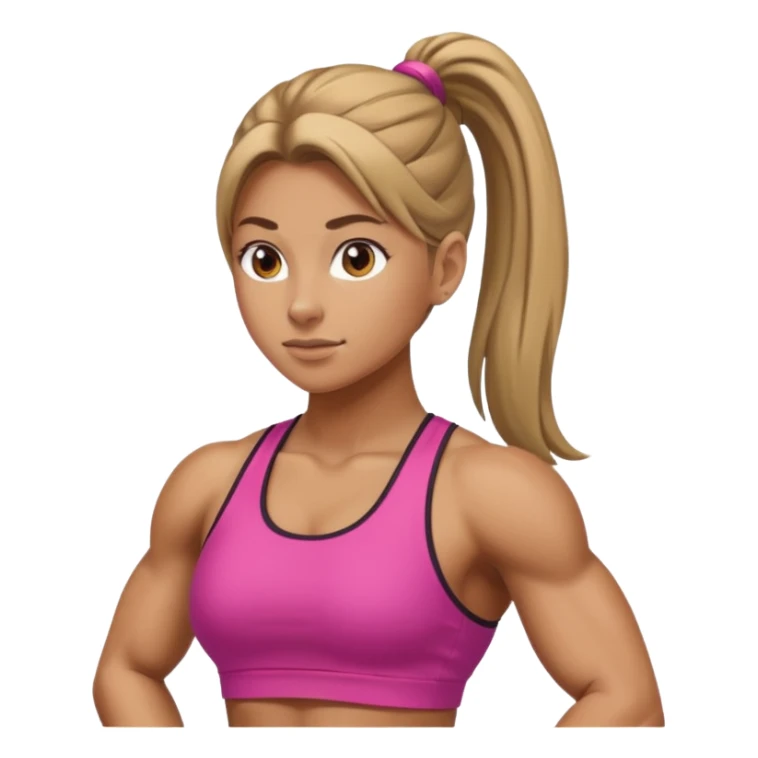athlete woman with ponytail sticker