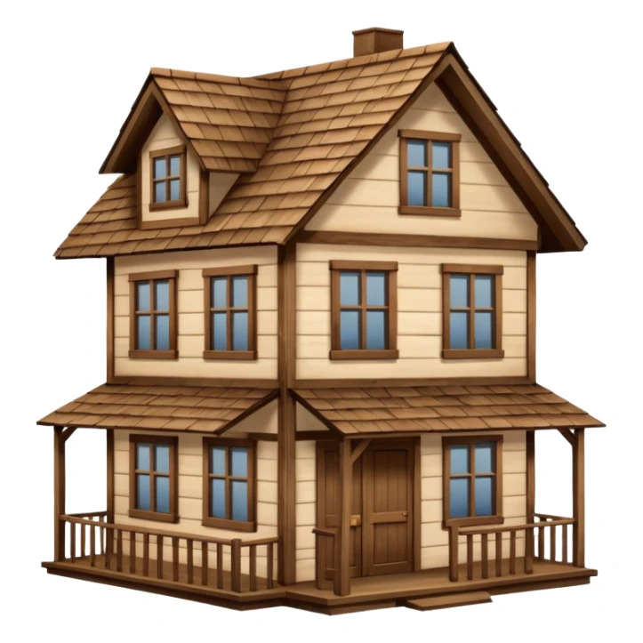 wooden house sticker