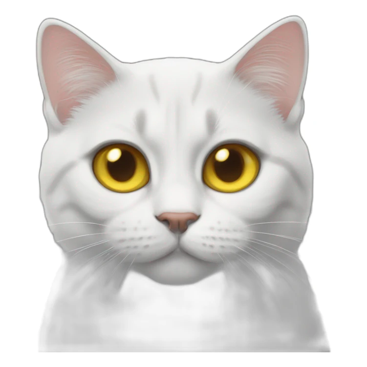 british cat yellow eyes okay hand sticker