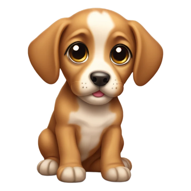 Cute puppy with big eyes  sticker