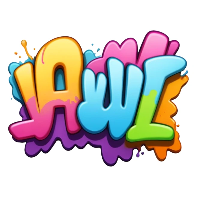 Graffiti of the word huh sticker