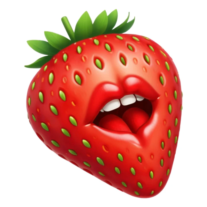 strawberry 🍓 and red kiss 💋  sticker