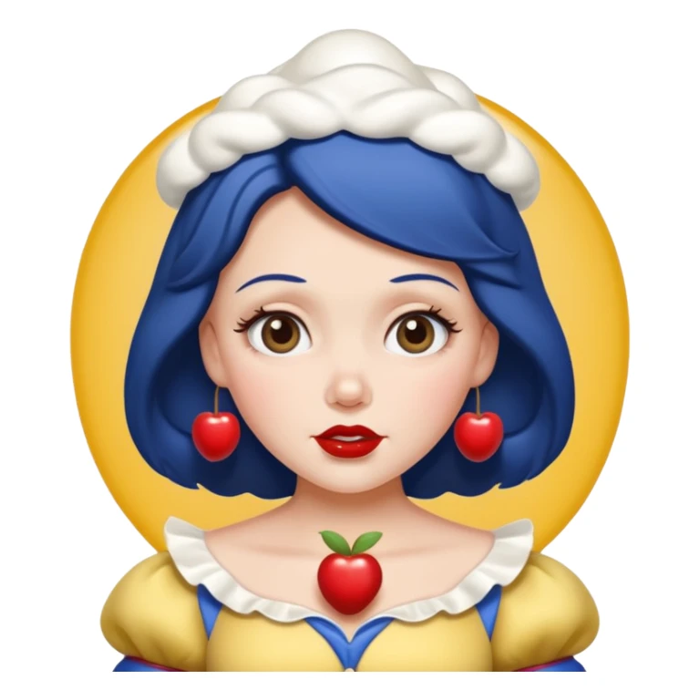 Snow white with whip cream sticker
