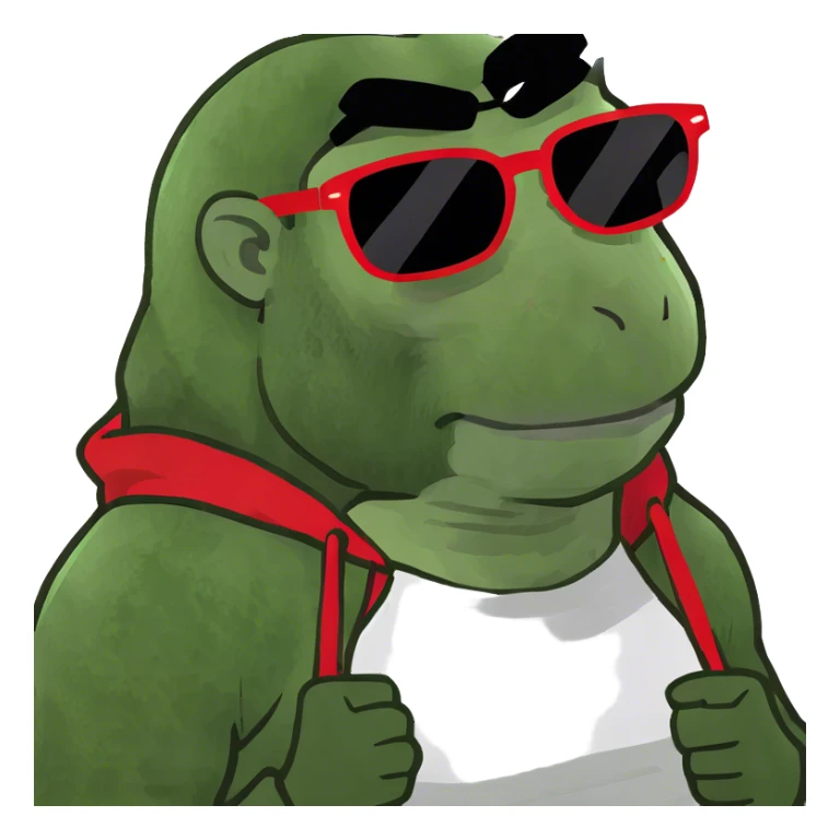 Gorilla wearing red hoodie sticker