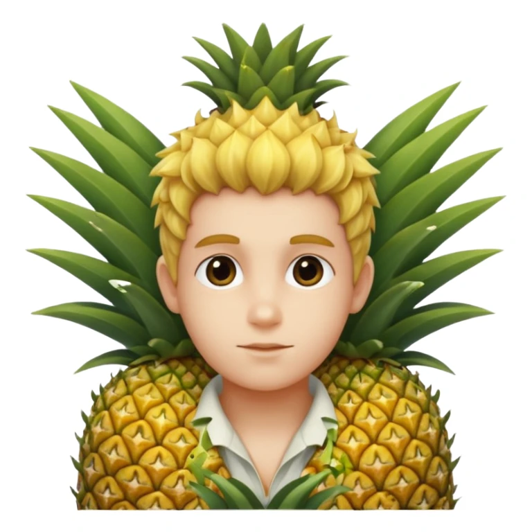Castoro con le ali e con i capelli a forma di ananas  sticker