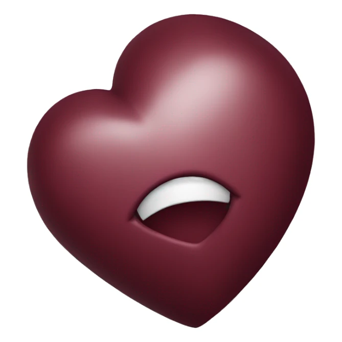 Burgundy heart sticker