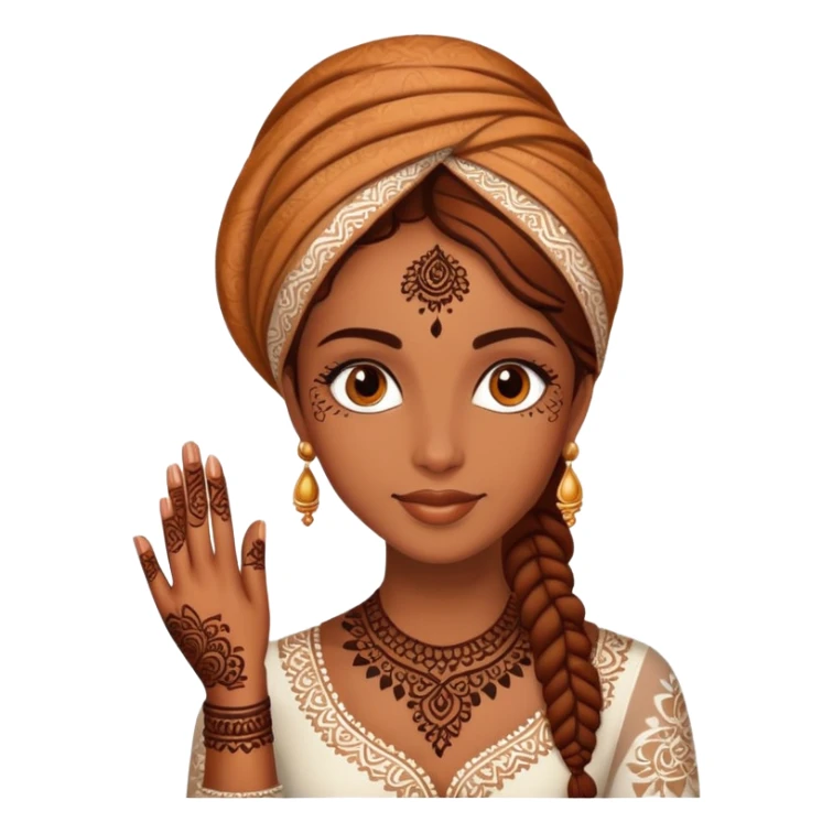 point lever avec du henné sticker