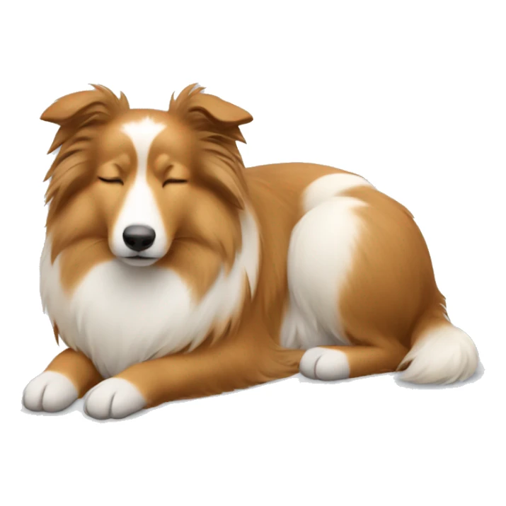 sleeping shetland sheepdog sticker