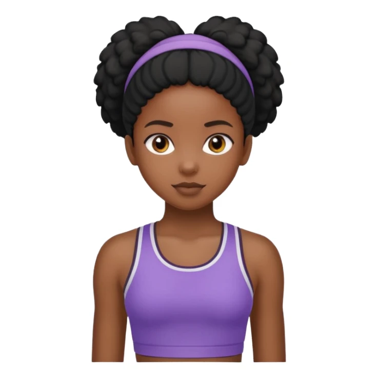 Black gym girl cute sticker
