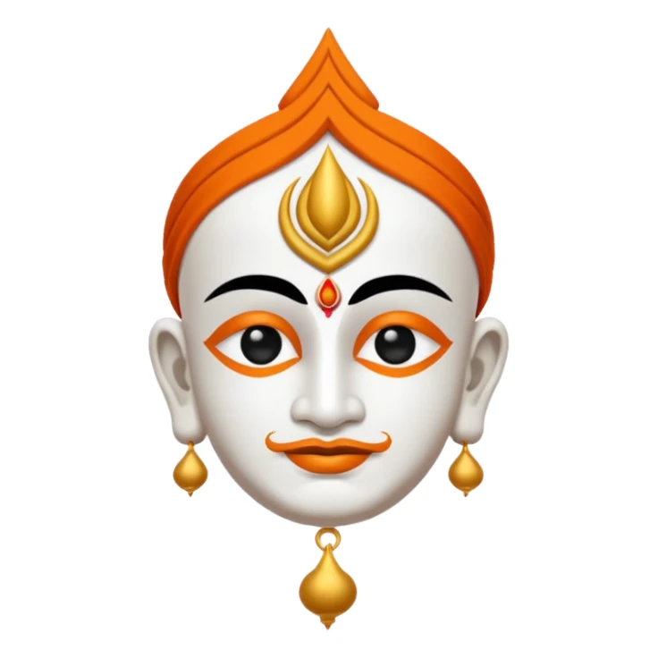 Gaudiya Vaishnava tilak symbol, simple, clear, centered sticker