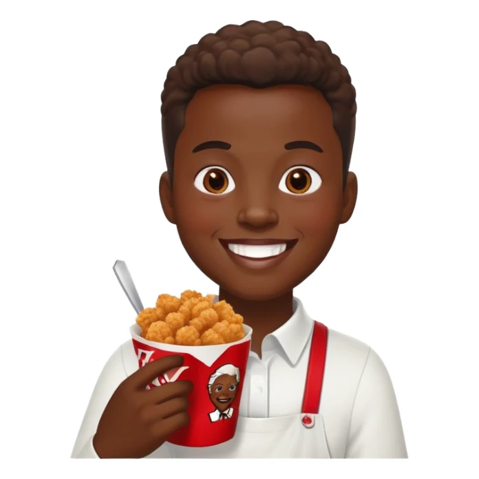 black person eating kfc sticker