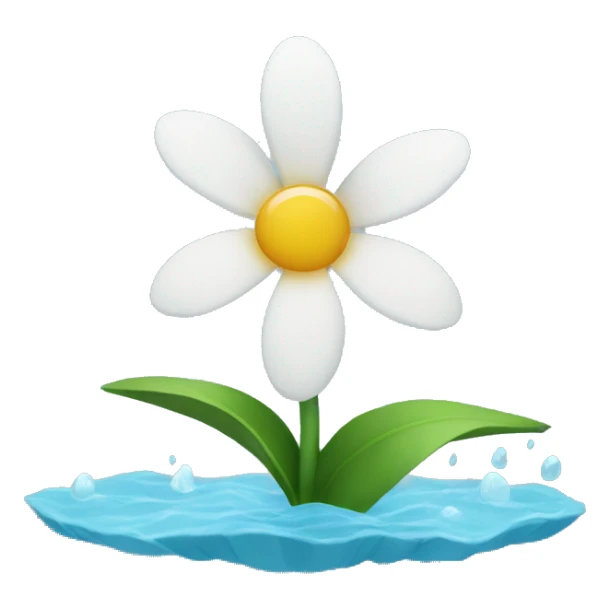 Flowers with water  sticker