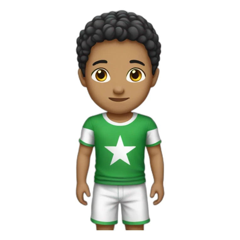 Boy wearing Algeria T-shirt sticker