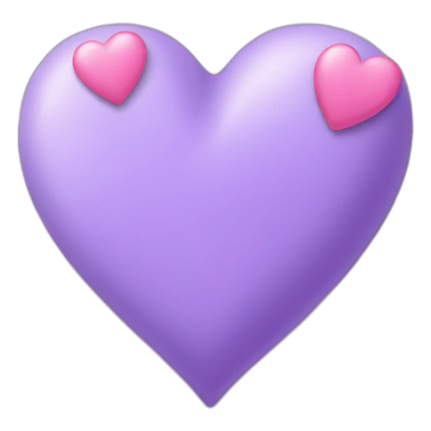 Lavender and pink heart  sticker