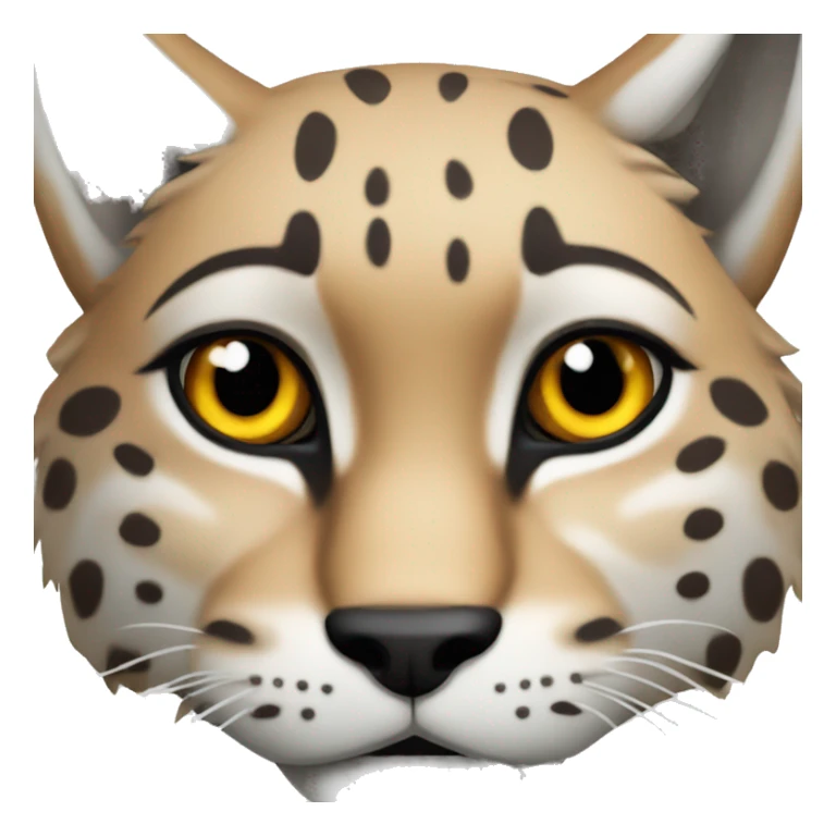 lynx face sticker