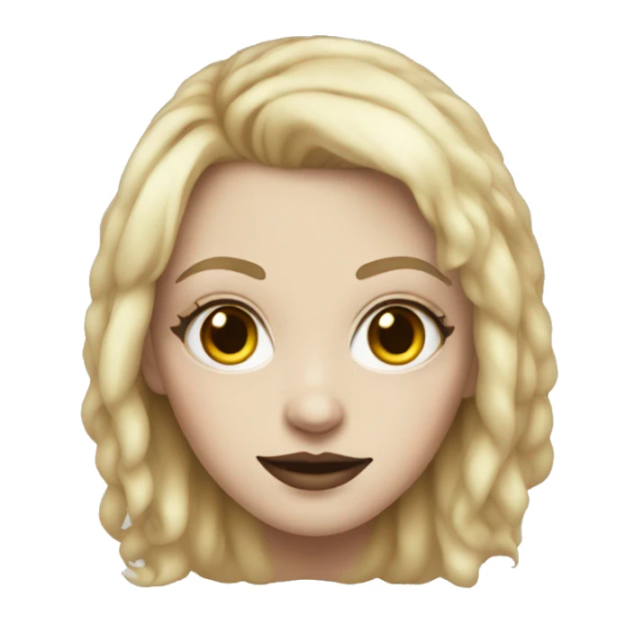 white girl with clown makeup sticker