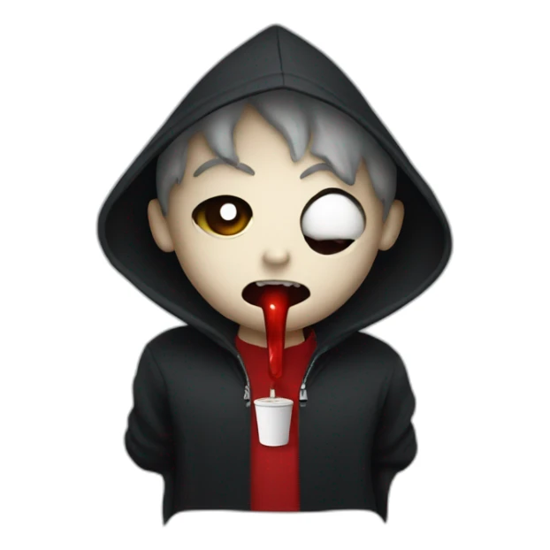 Vampire with hoodies and cigarettes sticker