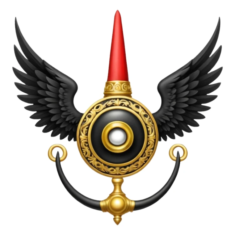 Holy Emblem with black wings and horn sticker