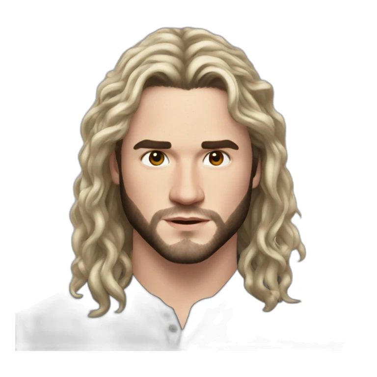 Kit Harrington with long hair sticker